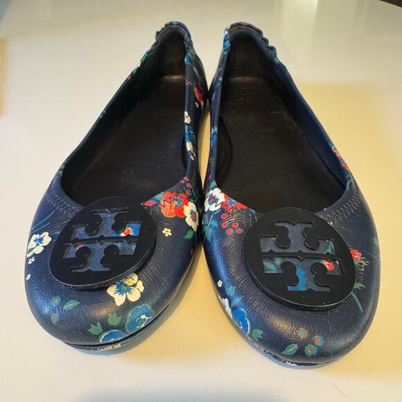 Tory Burch | 10 | women's floral Minnie travel ballet flats - Picture 6 of 10